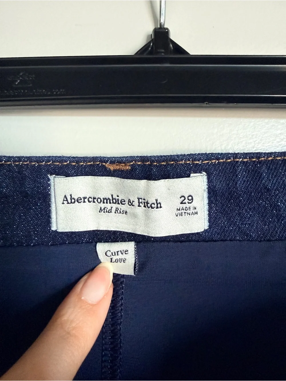 Abercrombie & Fitch Mid Rise Belted Denim Mini Skort - Size 29 - Picture 6 of 6